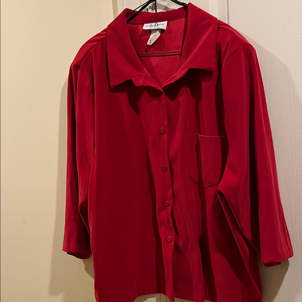 Red Button-Up Shirt